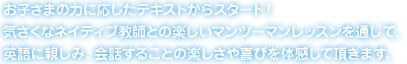実際のレッスンをお試しください